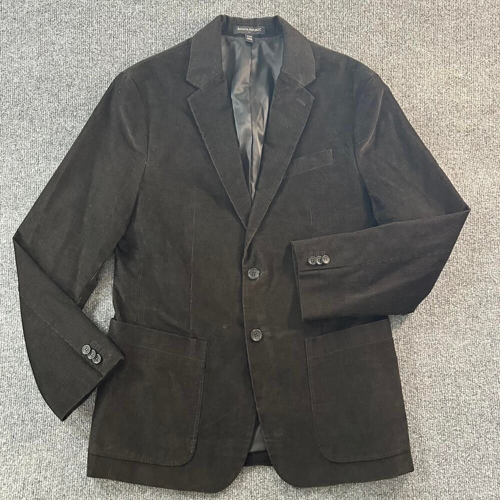 Banana Republic Men’s Corduroy Sport Coat Slim Fit Patch Pocket Brown Blazer 40R